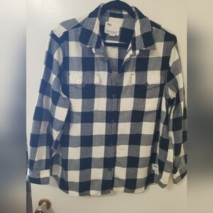 Tilley Black Buffalo Plaid Flannel Shirt Cotton Button Front XXL